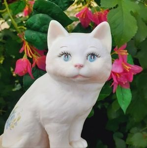 Floral Cat Figurine